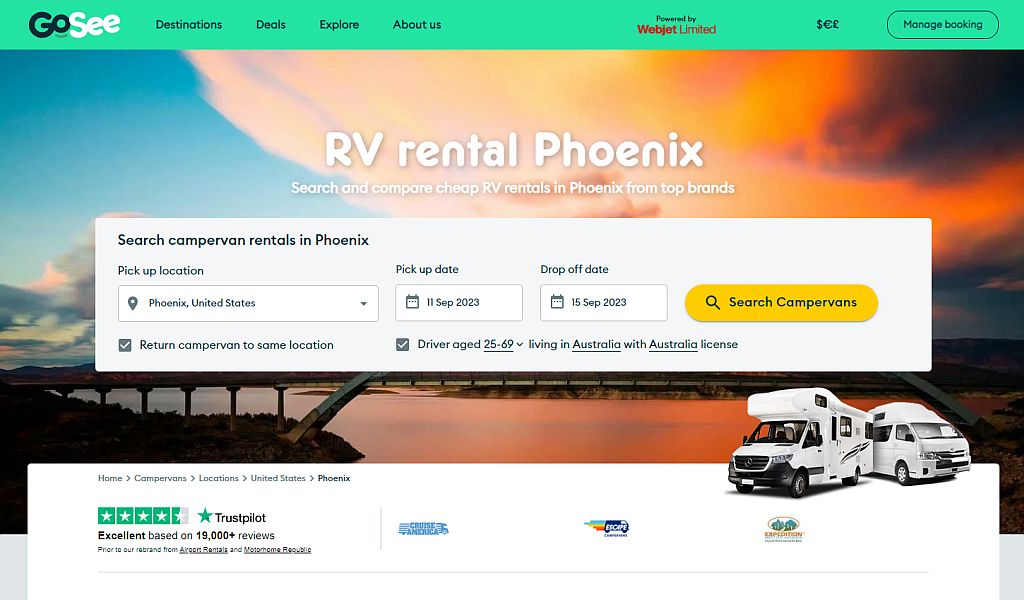 10 Best Campervan & RV Rentals in Phoenix (Arizona)
